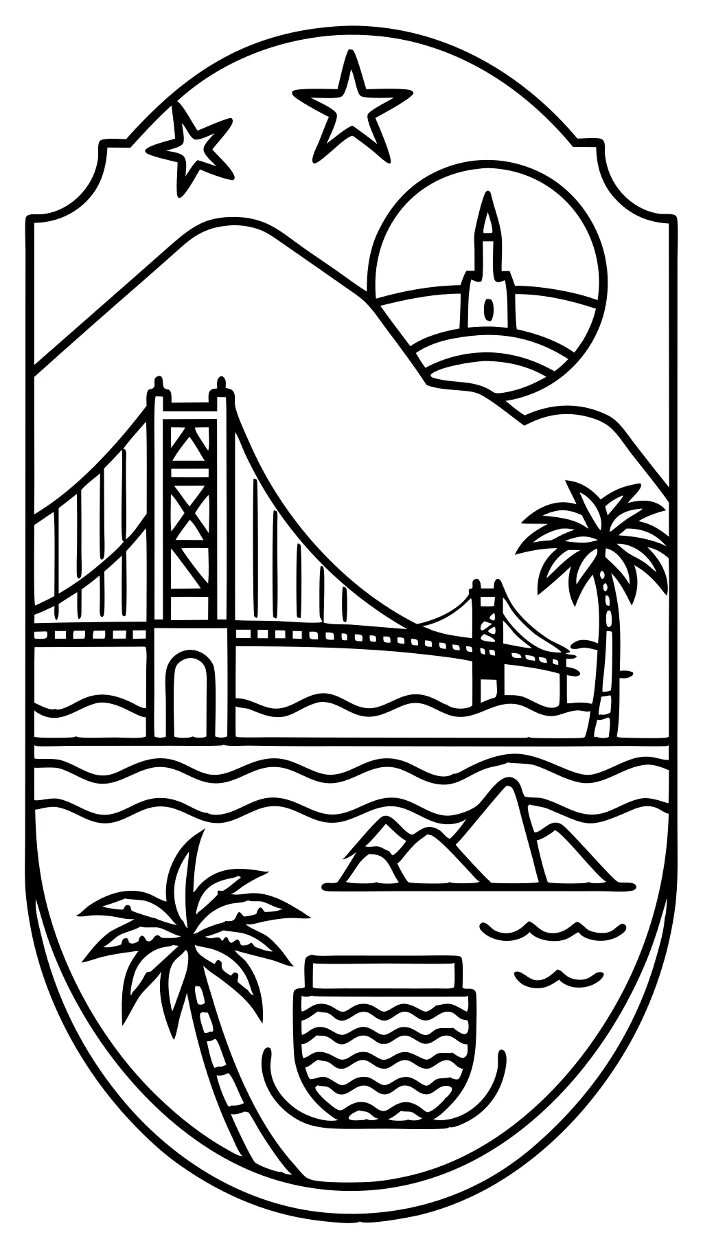 golden state coloring pages